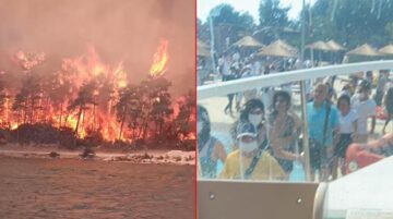 Bodrum ve Milas’ta alevler büyüdü! Büyük otellerde bulunan turistler teknelerle tahliye edildi
