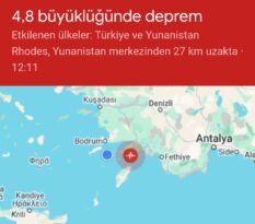 Marmaris’te 4,4 büyüklüğünde deprem